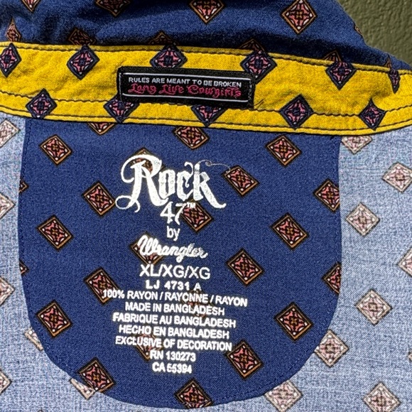 Rock 47 by Wrangler Women’s Snap Button Cowgirl Western Shirt 🤠 - Picture 6 of 7